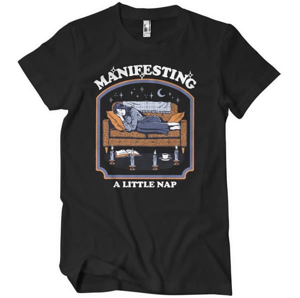 Steven Rhodes - Manifesting A Little Nap T-Shirt Black Medium