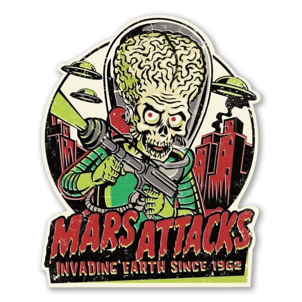 Mars Attacks - Invading Space Since 1962 Sticker