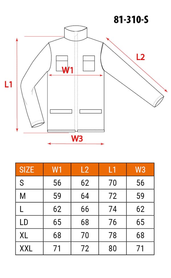 2 i 1 BOMULD arbejdssweatshirt, størrelse S/48