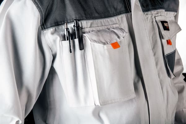 Hvid arbejdsbluse, HD, str. XXL/58