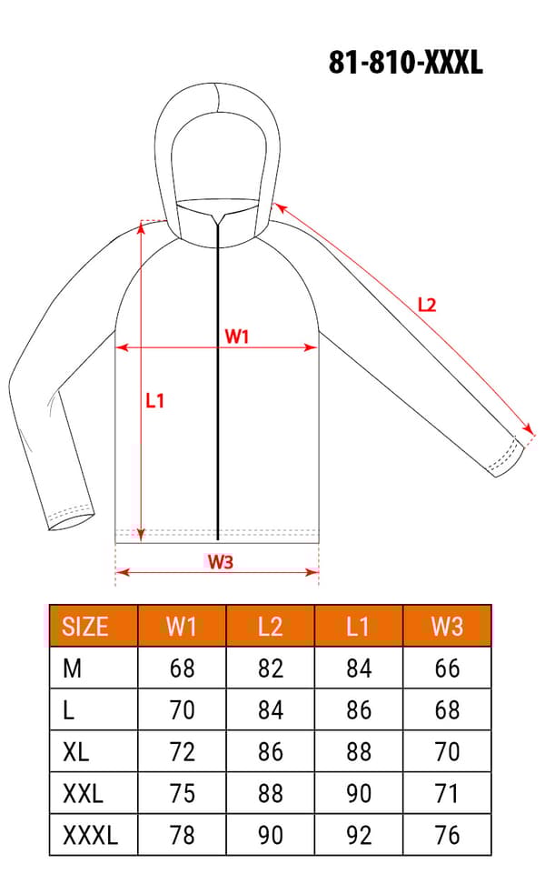 PU/PVC Regnrock, EN 343, Storlek XXXL