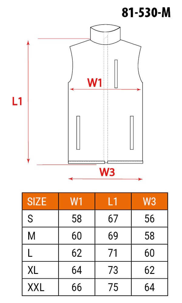 Arbejdsvest, Oxford, str. M/50