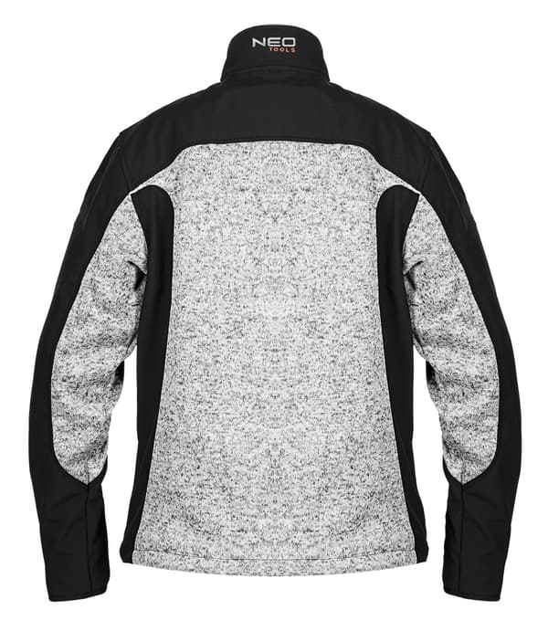 Stickad sweatshirt förstärkt med softshell-tyg, storlek XXL