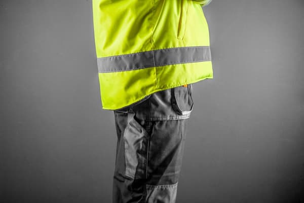 Arbejdsvest, vendbar, refleks på én side, gul, str. XXXL/60