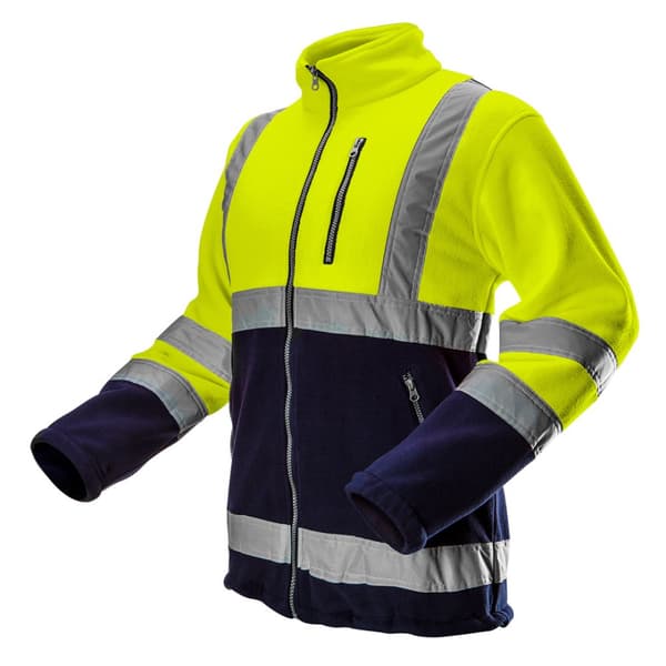 Varningsjacka i fleece, gul, stl S
