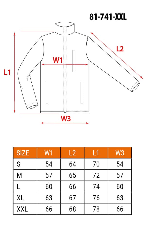 Advarsel fleece sweatshirt, orange, størrelse XXL