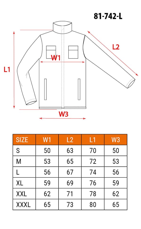 Varningströja 40% polyester, 60% bomull, 260 gsm, storlek L