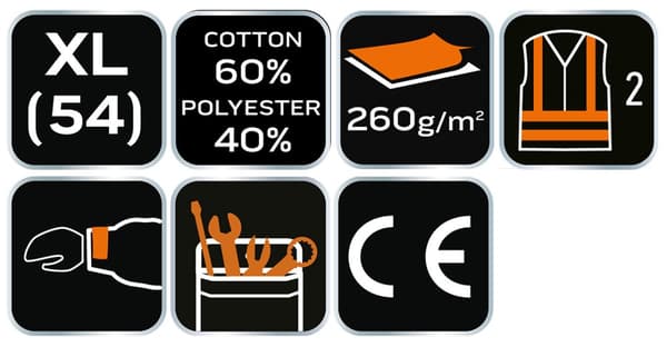Hi-Vis sweatshirt 40% polyester, 60% bomuld, 260 g/m2, str. XL