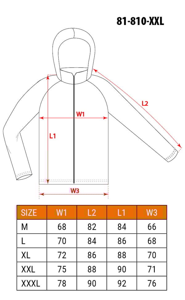 PU/PVC regnfrakke, EN 343, str. XXL