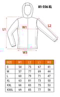 Miniatyrbillede 2 af 8: Strikket, isoleret sweatshirt med hætte, str. XL