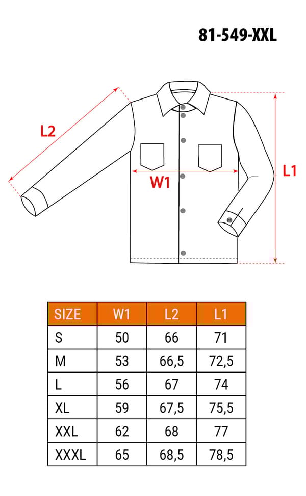 DENIM arbejdsskjorte, str. XXL