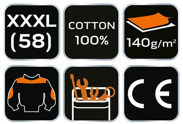 DENIM arbejdsskjorte, str. XXXL