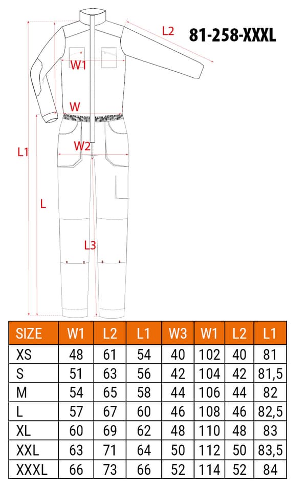 HD Slim arbejdsoveralls, størrelse XXXL