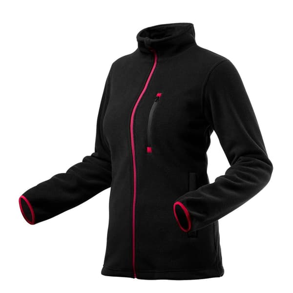 Dame fleece sweatshirt, sort, størrelse L