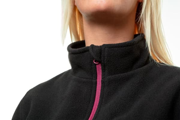 Damtröja i fleece, svart, storlek M