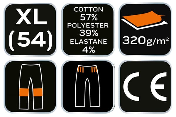 COMFORT träningsbyxor, svart och grå, storlek XL