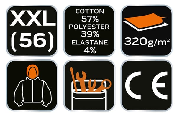 COMFORT vetoketjullinen huppari, harmaa, koko XXL