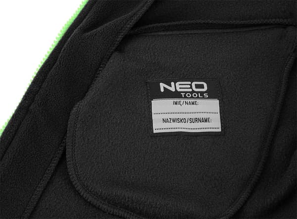 PREMIUM arbetsfleece, svart, Cordura-förstärkningar, storlek S
