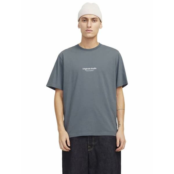 Kortarmet T-skjorte til Menn Jack & Jones JORVESTERBRO TEE SS 12240121 Grå - L