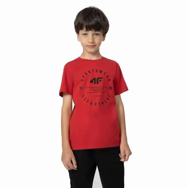 T-shirt med kortärm Barn 4F M294 Röd - 8-9 år