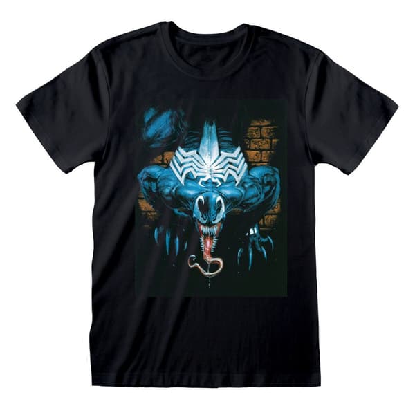 T-shirt med kortärm Marvel Wall Lurker Svart Unisex - XL