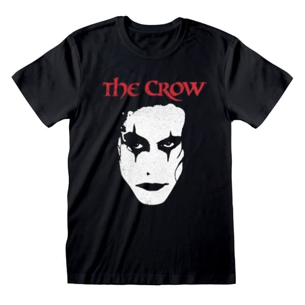 T-shirt med kortärm Unisex The Crow Face Svart - S