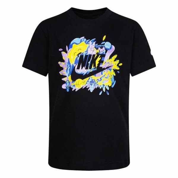 Barn T-shirt med kortärm Nike Sport Splash  Svart - 3 år