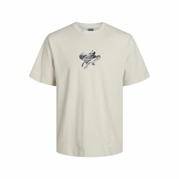 T-shirt med kortärm Barn Jack & Jones Jcotint Tee Ss Crew Beige - 140