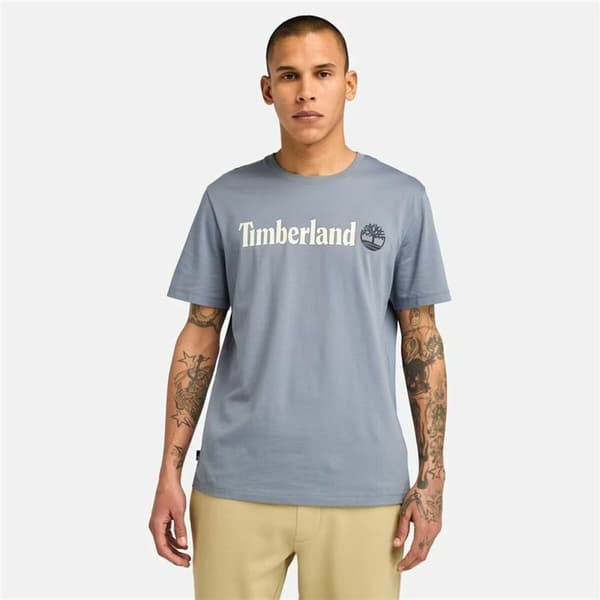 T-shirt med kortärm Herr Timberland Kennebec River Linear Logo - M
