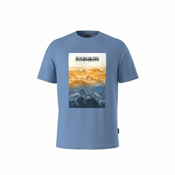 T-shirt med kortärm Herr Napapijri S-Rollin Ss Indigo - M