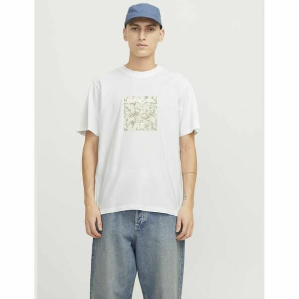 T-shirt med kortärm Herr Jack & Jones JCOTARMAC CAMO FRONT TEE 12273239 Vit - M