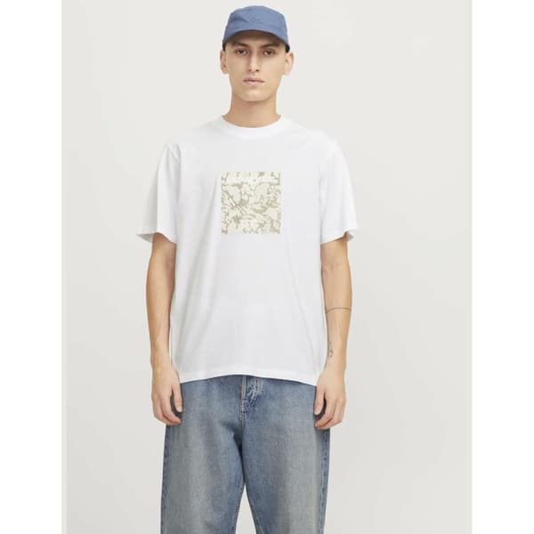 T-shirt med kortärm Herr Jack & Jones JCOTARMAC CAMO FRONT TEE 12273239 Vit - M