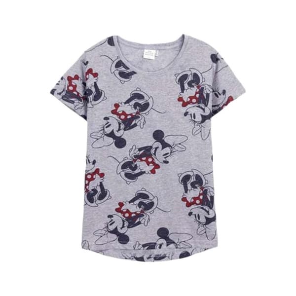 Kortærmet T-shirt til Kvinder Minnie Mouse Grå - XS