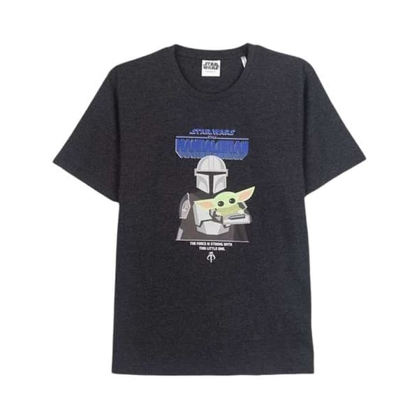 T-shirt med kortärm Herr The Mandalorian Svart - S