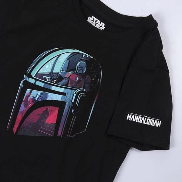 Barn T-shirt med kortärm The Mandalorian Svart - 6 år