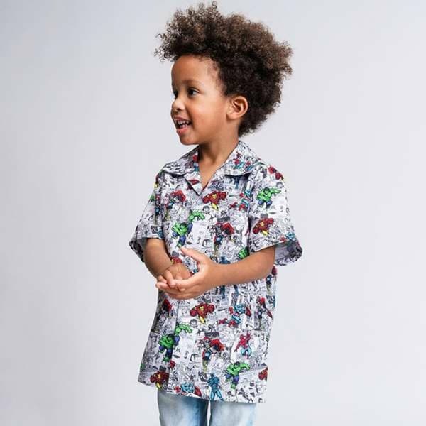 Barn T-shirt med kortärm Marvel Ljusgrå - 3 år