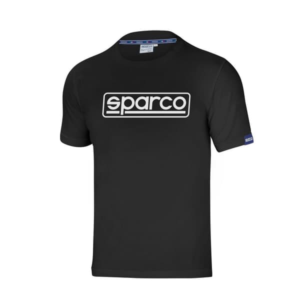 Kortarmet T-skjorte til Menn Sparco FRAME Svart - M