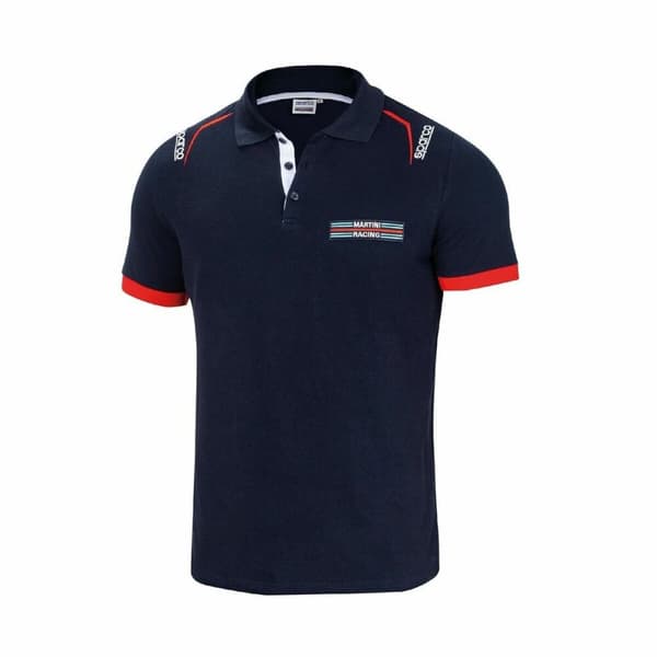 Polotröja kortärmad Sparco Martini Racing Marinblå XXL