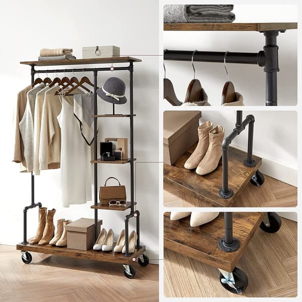 Garderobeskab med nethylder Industriel stil