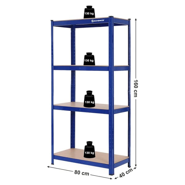 Set med 2 källarhyllor 160 cm höga