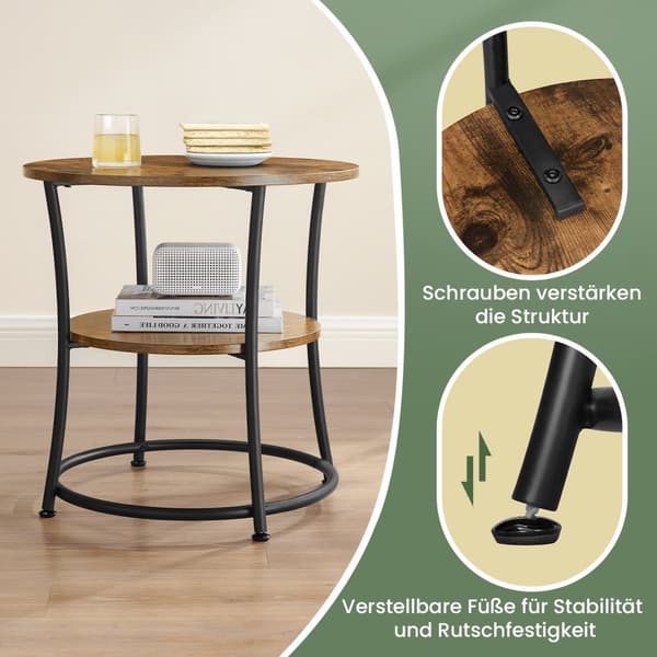 Sidebord, rundt sofabord, sofabord