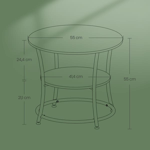 Sidebord, rundt sofabord, sofabord