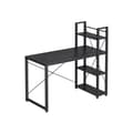 Miniatyrbillede 1 af 6: Computerskrivebord, Skrivebord med opbevaringshylder til venstre eller højre, 120 cm bredt hjemmekontorskrivebord, til studier, nem montering, indust