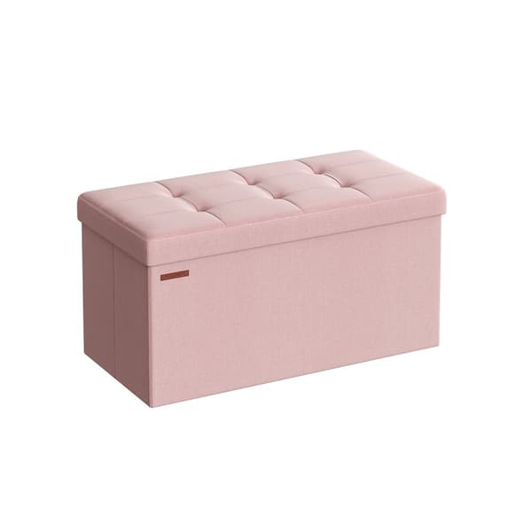 Pall med förvaringsutrymme 38 x 76 x 38 cm pastellrosa