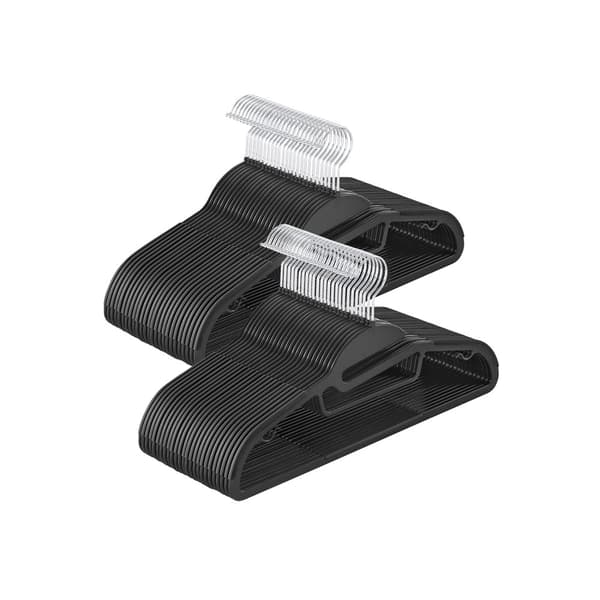 Plastklädhängare halkfri platsbesparande svart