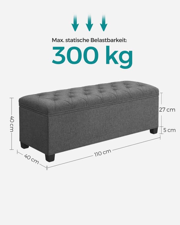 Fällbar bänk med förvaringsutrymme