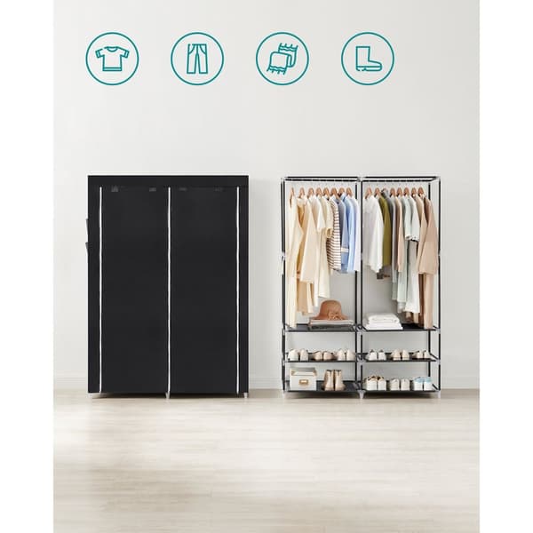 Garderobe med hylder masser af plads sort