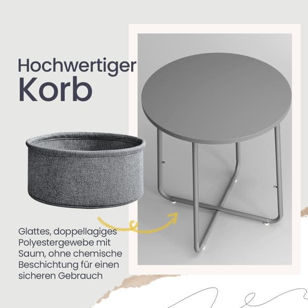 Sidobord runt, litet bord, soffbord litet