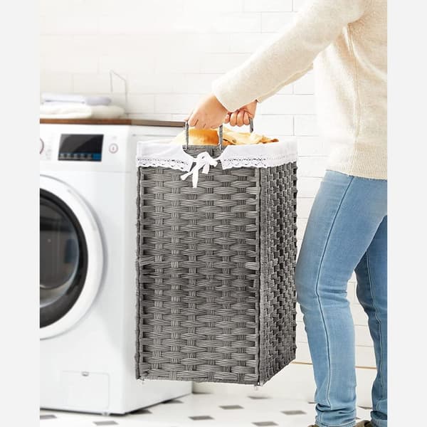 Tvättkorg 90 L grå