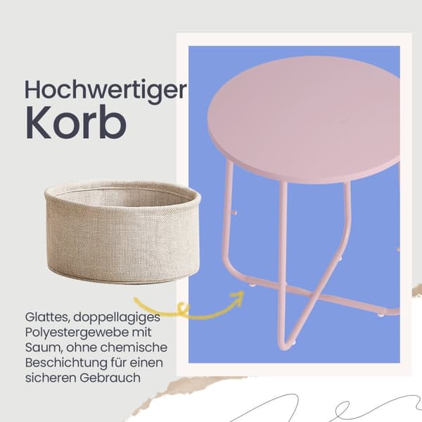 Sidobord runt, litet bord, soffbord litet